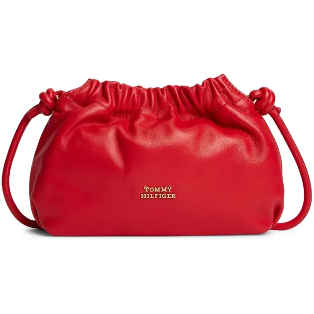 Tommy Hilfiger Th Soft Leather crossbodytas lichtblauw rood