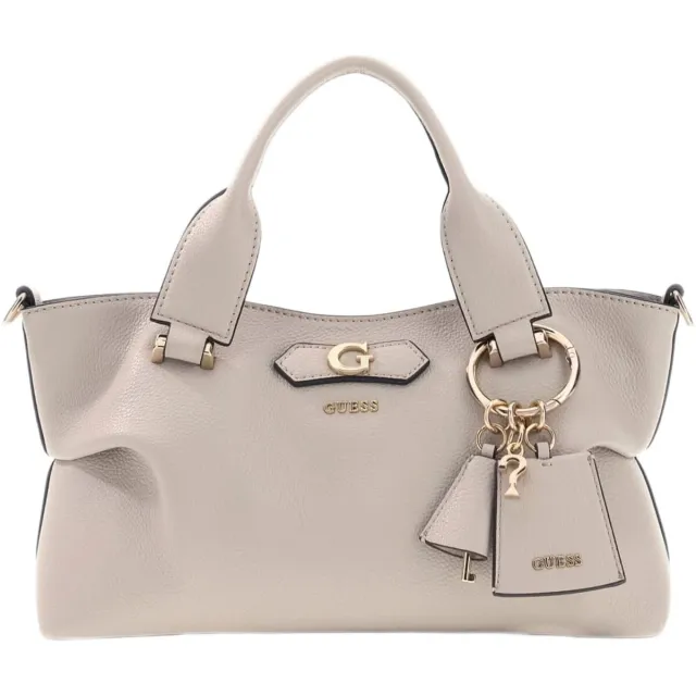 Guess Handtas Guess Suzy Mini 3 Comp Satchel Beige