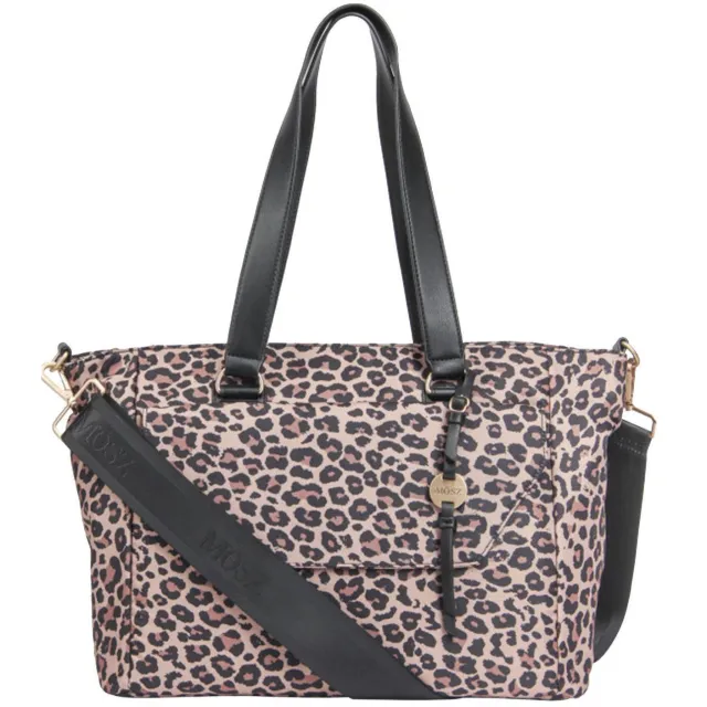 Mosz 15.6 inch laptoptas Denise met panterprint bruin
