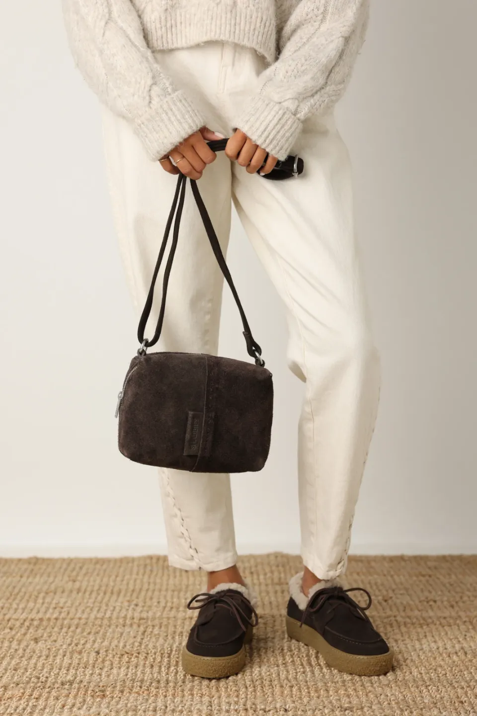 Shabbies Amsterdam Saar Stitched crossbodytas donkerbruin, foto 6