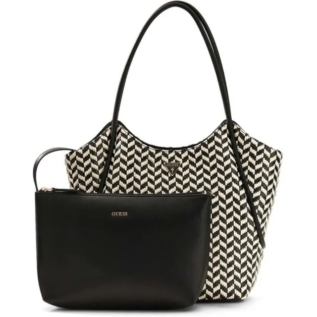 Guess Tessi 2 in 1 tote schoudertas zwart