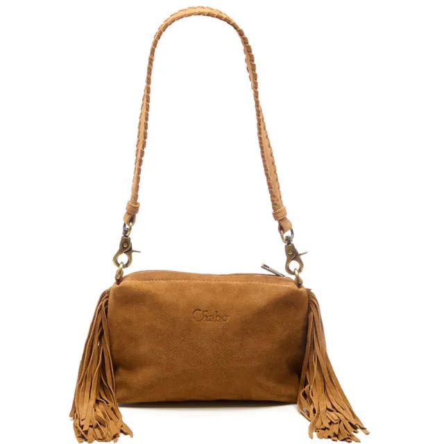 Chabo Bags Stormy Fringes schoudertasje cognac