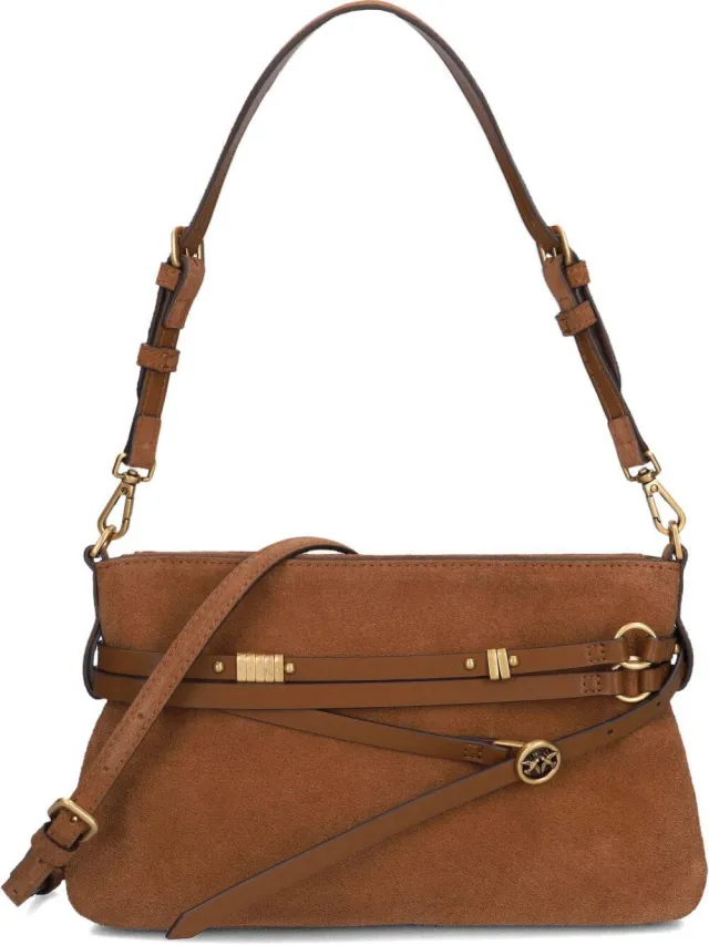 Pinko Belt Bag mini schoudertas cognac