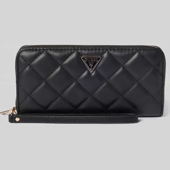 Guess Portemonnee met doorgestikte naden model 'JULIET' Black