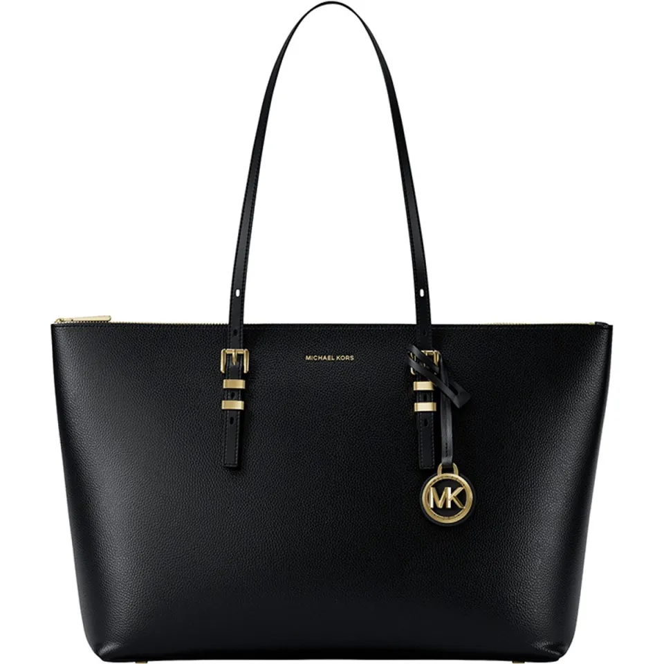 Michael Kors Quinn Large leren shopper zwart, foto 2