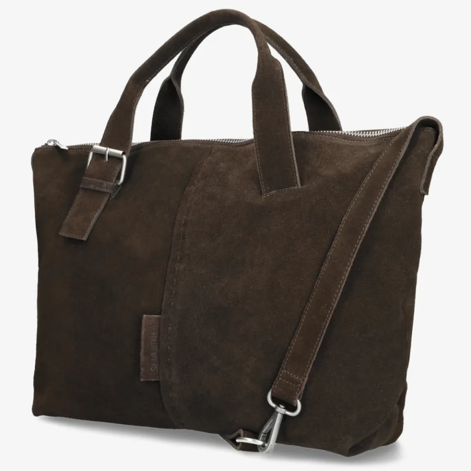 Shabbies Amsterdam Essie Stitched laptoptas donkerbruin, foto 2