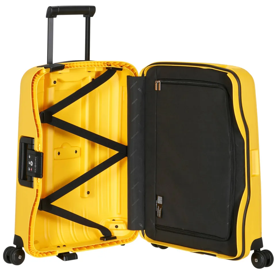 Samsonite S'Cure Spinner 55 trolley geel, foto 4