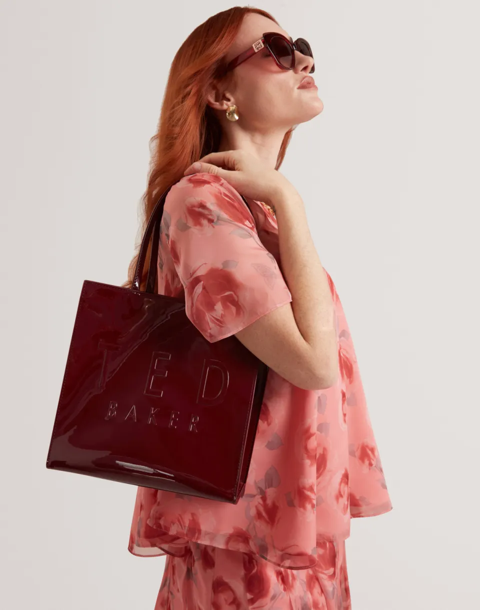 Ted Baker Iconica shopper donkerrood, foto 5