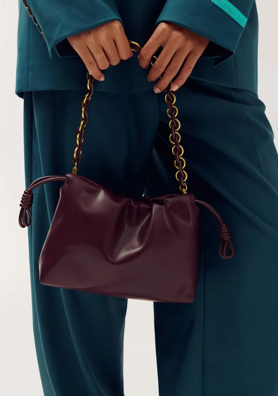 Harper & Yve Borris crossbody tas bordeauxrood, foto 2