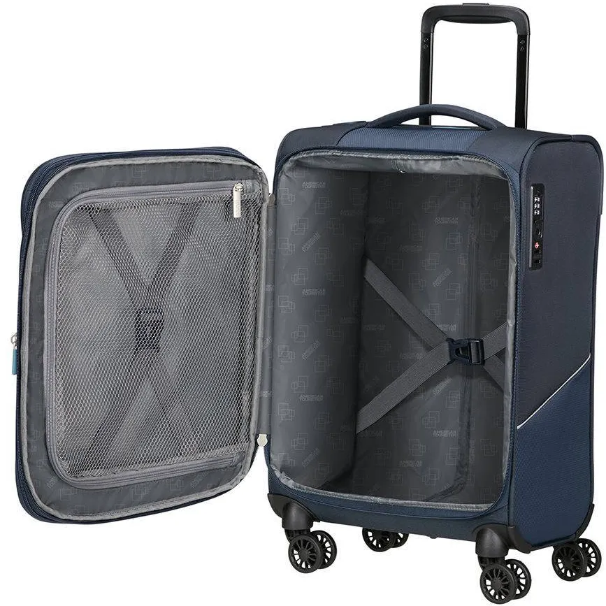American Tourister Summerride spinner 55 koffer donkerblauw, foto 2