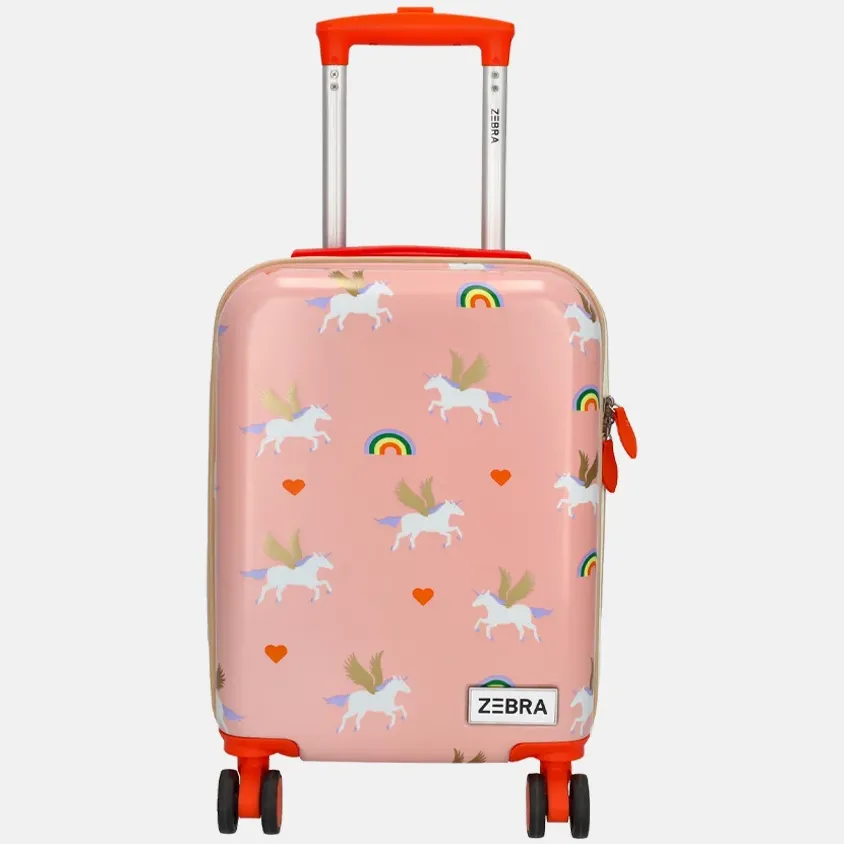 Zebra Trends Avonturier Kinder Koffer - Vakantie - ABS - 4 wielen - Handbagage Trolley - Eenhoorn - Roze, foto 3