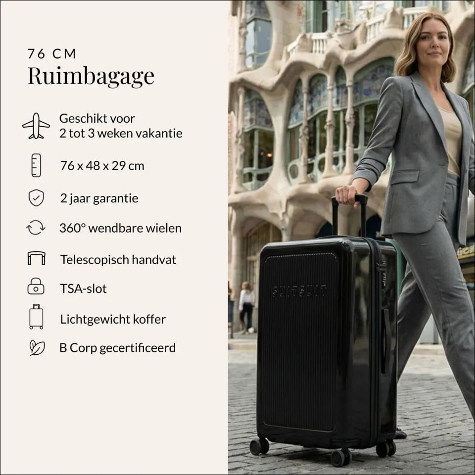 SUITSUIT Caretta reiskoffer Shadow Black, foto 5