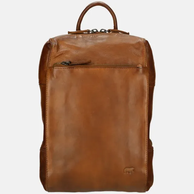 Sil rugzak - Cognac – Leren daypack – Van leer – De Bear Design Sil rugzak is een compacte leren daypack voor dagen waarop je alleen het nodige meeneemt, foto 2