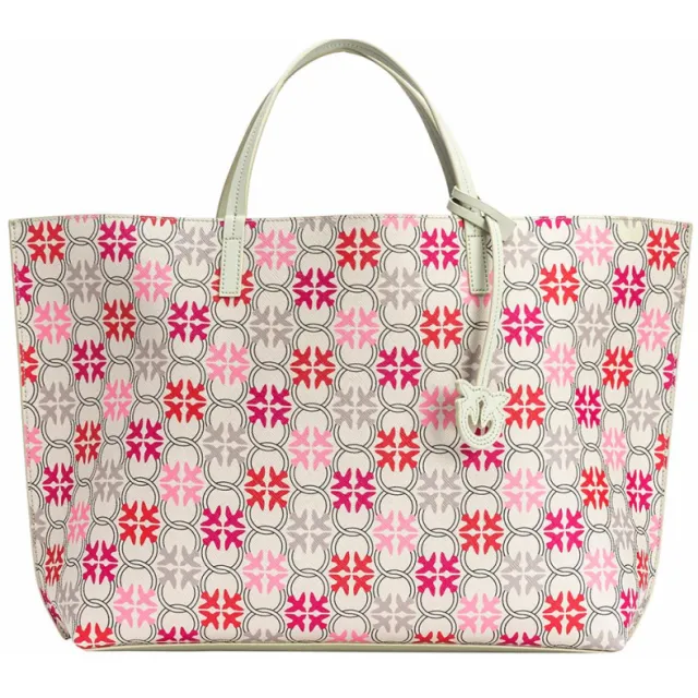 Pinko Piccio shopper wit White/Fuchsia/Red