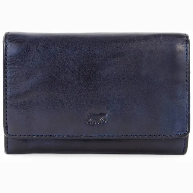 Beardesign Bear Design Diana Leren Overslagportemonnee - Blauw