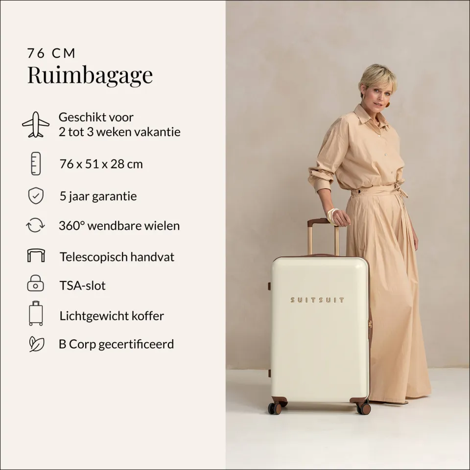 SUITSUIT Fab Seventies reiskoffer antiekwit antique white, foto 6