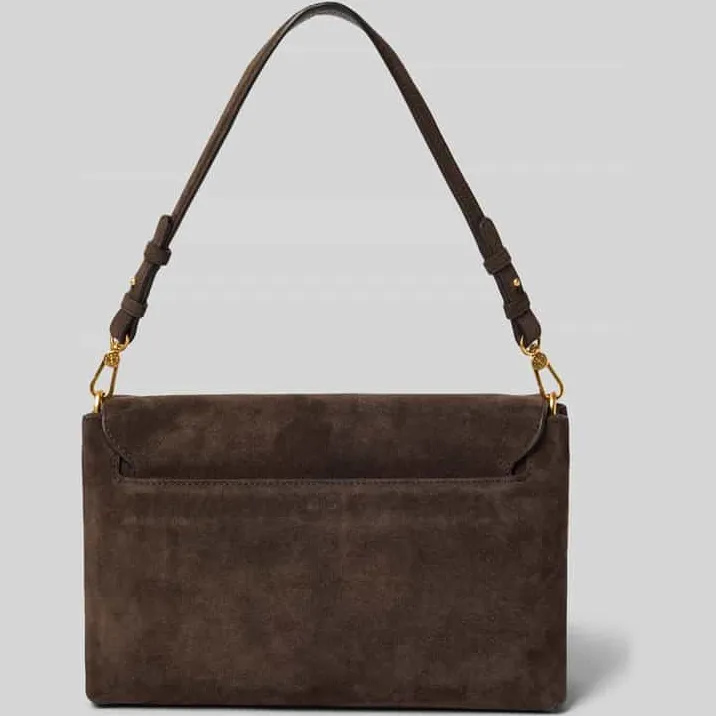 Abro Suede Twist schoudertas donkerbruin, foto 3