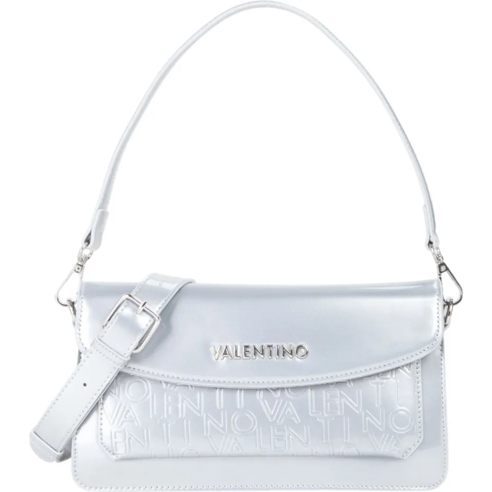 Valentino Geranium schoudertas zilverkleurig Argento