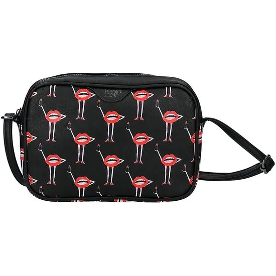 Milky Kiss Bouffants and Broken Hearts Dames Schoudertas Zwart