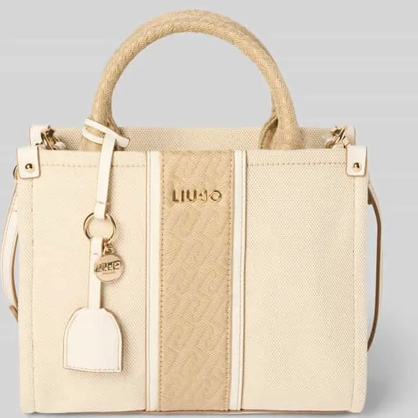 Liu Jo Handtas met labelapplicatie model 'RIDHI' beige, foto 2