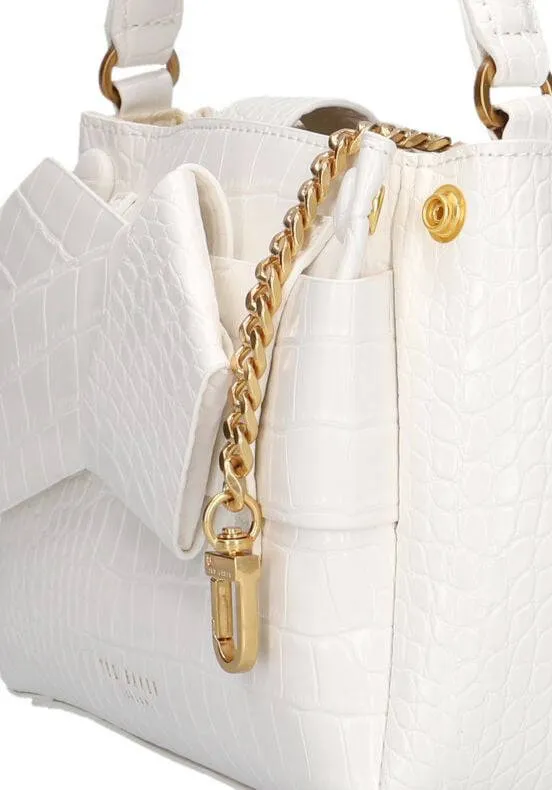 Ted Baker Ssansa Knot Bow mini handtas wit, foto 4