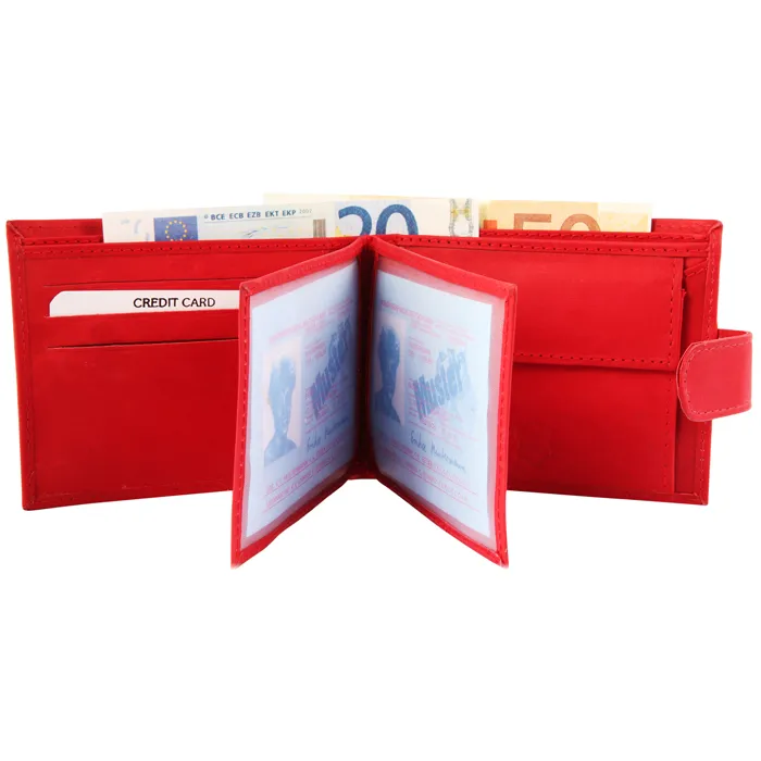 Excellanc heren portemonnee leer Rood, foto 2