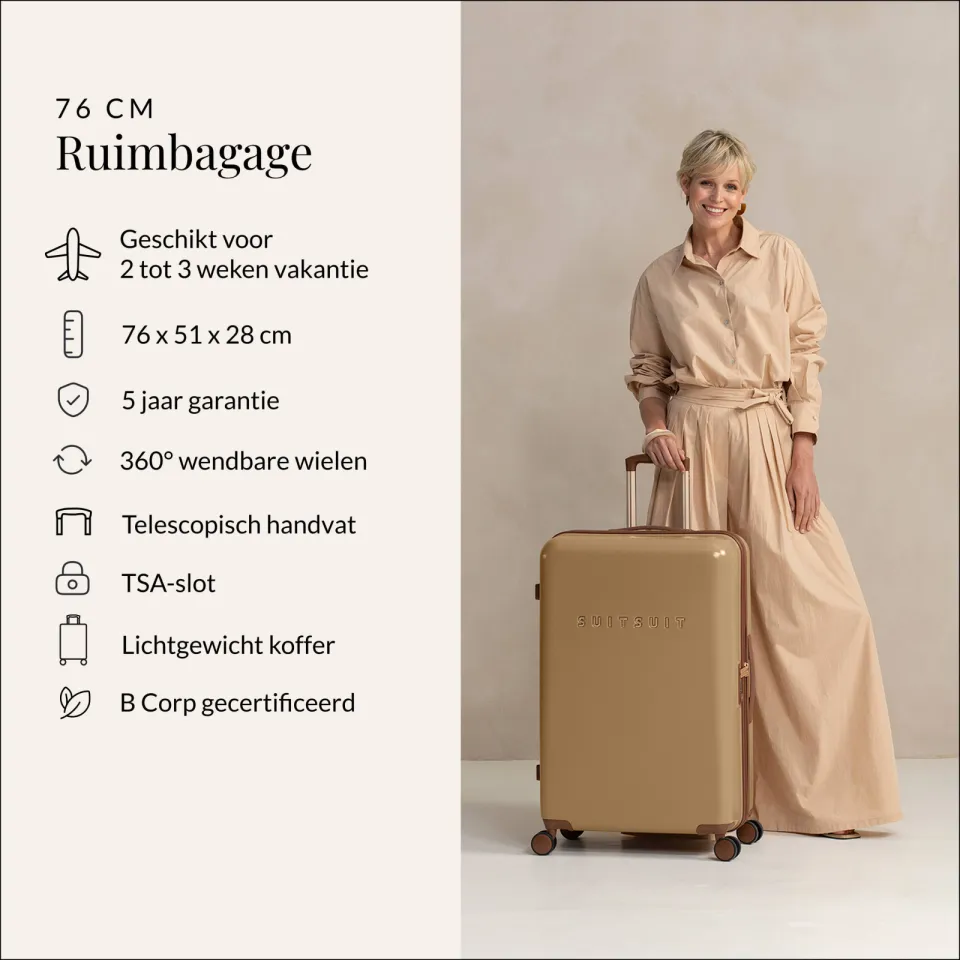 SUITSUIT Fab Seventies koffer 76 cm Cuban Sand, foto 4