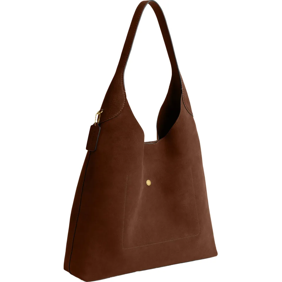 Coach suède schoudertas Brooklyn 39 bruin, foto 4