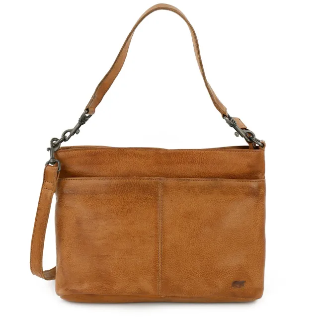Beardesign Bear Design Angelica Medium Schoudertas Dames - Leer - Cognac