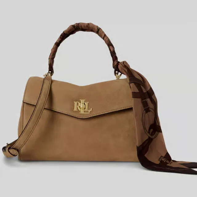 Lauren Ralph Lauren Farrah satchel small handtas bordeaux, foto 2