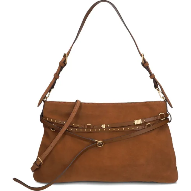 Pinko Belt Bag Big Suede schoudertas bruin
