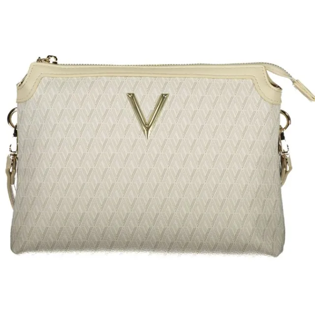 Mario Valentino Beige Polyurethaan Dameshandtas met Verstelbare Schouderband