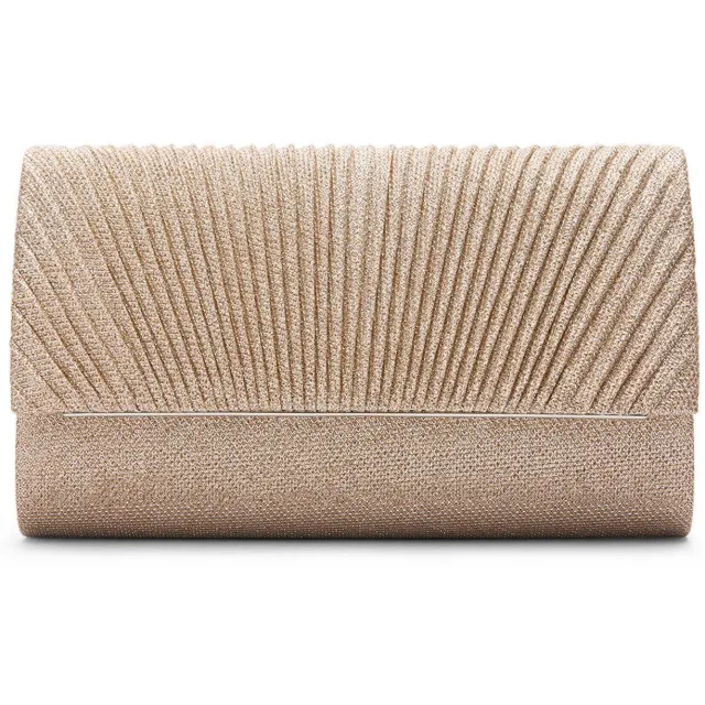 Manfield clutch met glitters goudkleurig