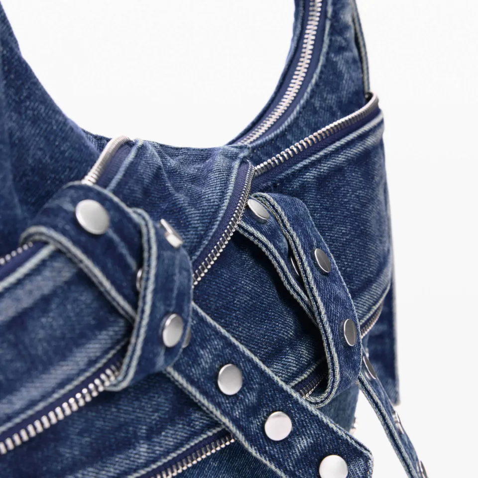 Desigual Centella denim schoudertas blauw, foto 8