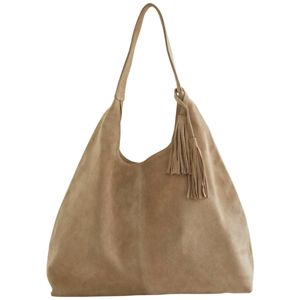 WE Fashion The Suede Bag schoudertas beige, foto 3