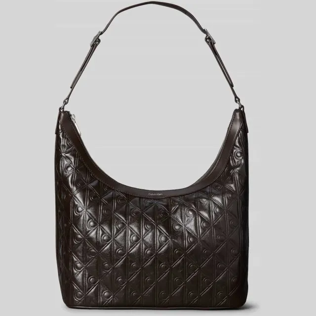 Calvin Klein Handtas met reliëflogo donkerbruin, foto 2