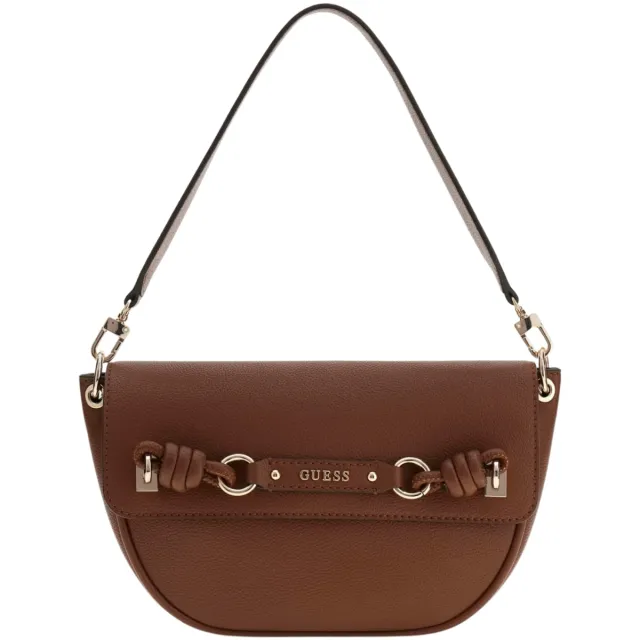 Guess Camelia Flap schoudertas cognac