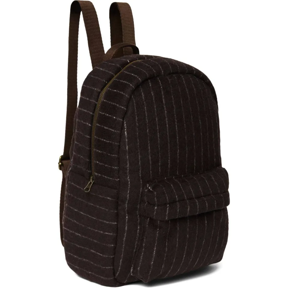 Studio Noos Rugtassen Flannel Chalkstripe Midi Backpack Bruin - One size, foto 3
