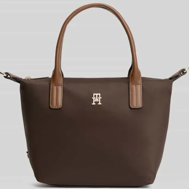 Tommy Hilfiger Schoudertas met logo-applicatie model 'POPETTE MINI' bruin
