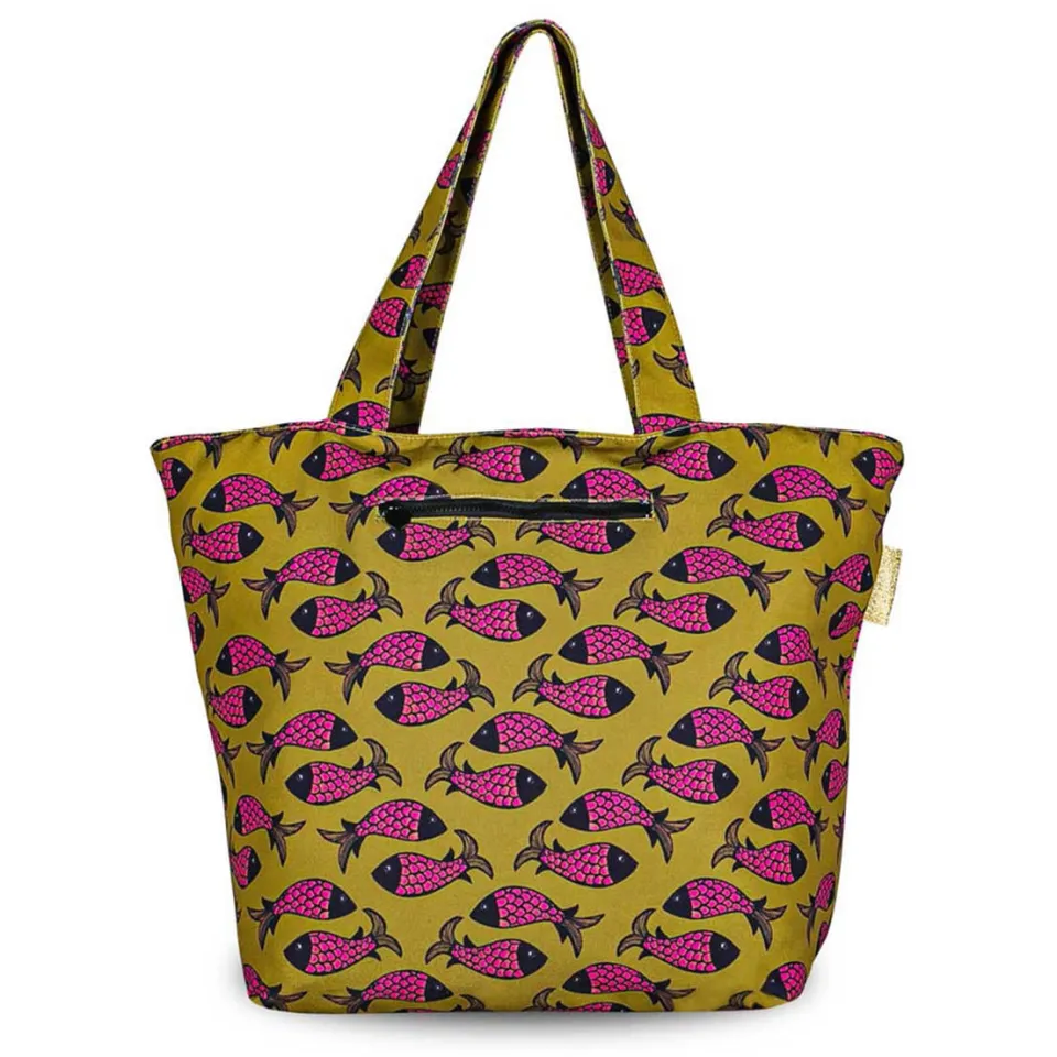 Little Legends Fish Indian shopper groen roze, foto 2