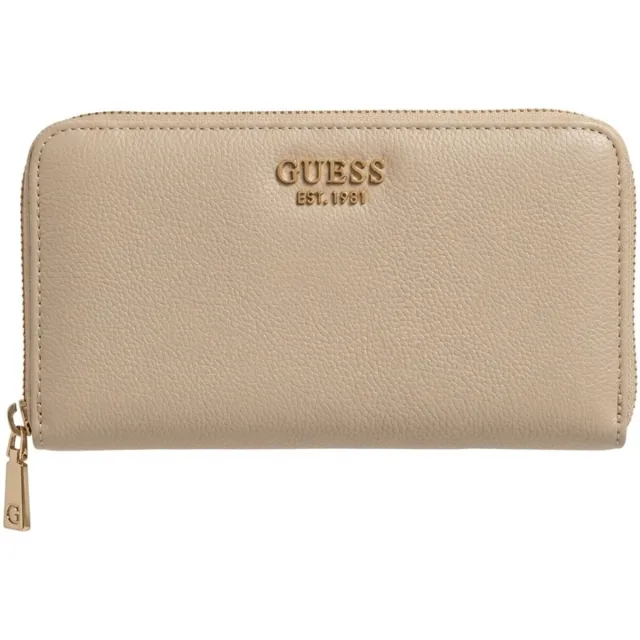 Guess Portemonnee Guess Melody Slg Large Zip Around Beige