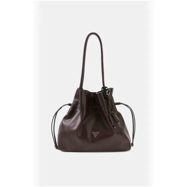 Guess Karima Drawstring Tote shopper donkerbruin