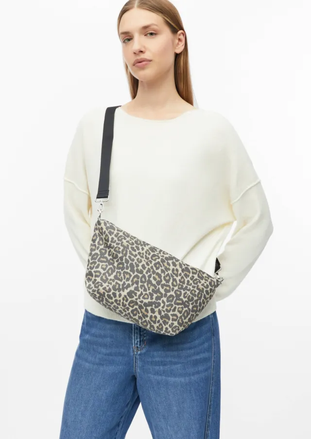 S.Oliver crossbody tas met panterprint bruin