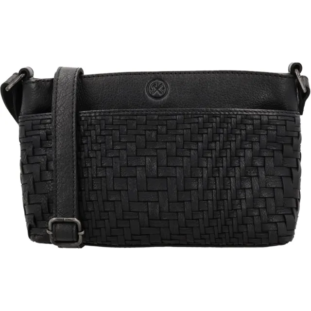 Hide & Stitches Inspired by Illusion Crossbodytas - Leer - Voorvak - Achtervak - Verstelbare Schouderband - Dames - Schoudertas - Leren Dames Tas - Zwart