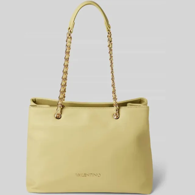 Valentino Shopper met labelapplicatie, model 'ARCADIA' pistacchio, foto 2