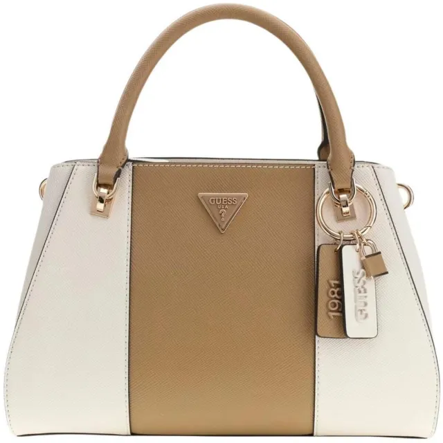 Guess Tas Guess NOELLE II LUXURY SATCHEL HWZG96 72070 Cream White / Beige