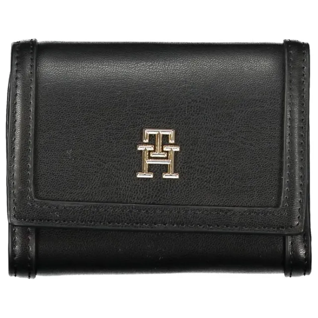 Tommy Hilfiger drievoudige portemonnee monogram zwart