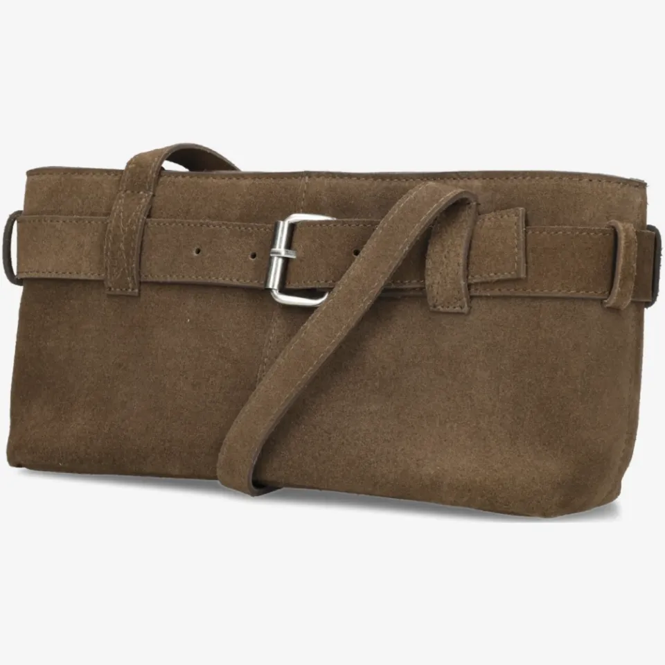 Shabbies Amsterdam OLLA Shoulderbag oiled suede Taupe, foto 4