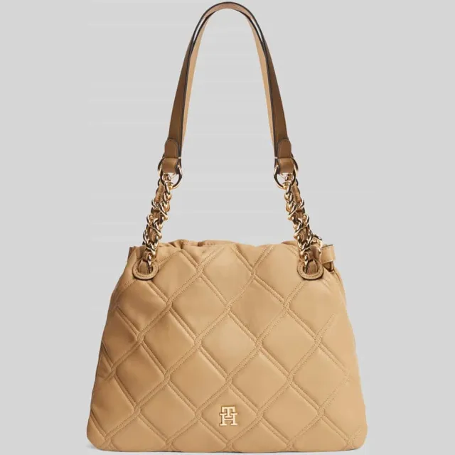 Tommy Hilfiger Handtas met kettingdetails Bruin