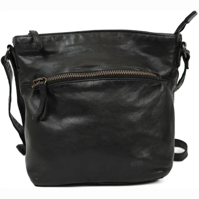 Bear Design Nancy Crossbodytas Medium Dames - Leer - Zwart